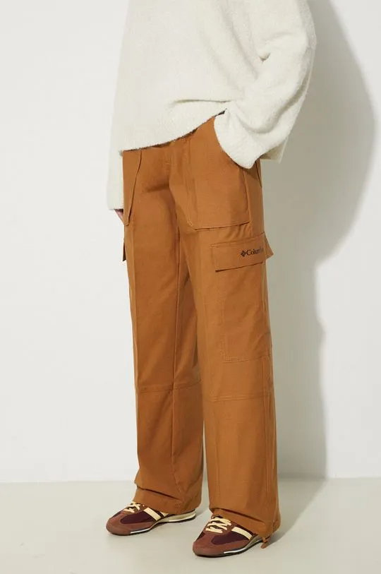 Columbia trousers Brea Falls women's brown color 2086041