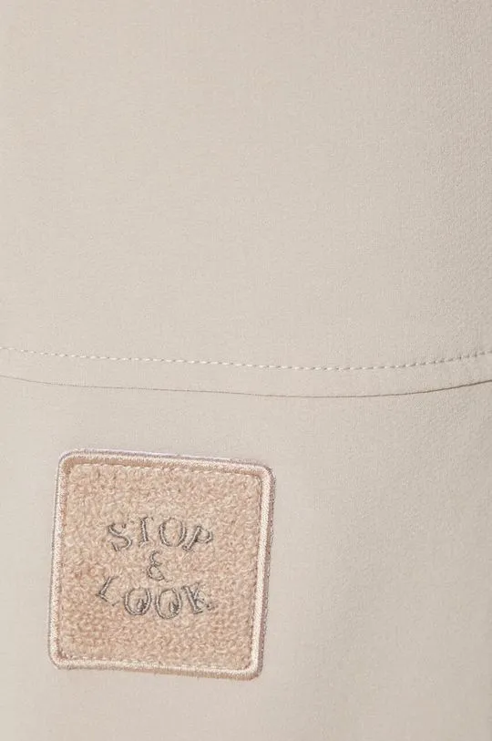 Columbia trousers Wallowa Softshell women's beige color 2090911