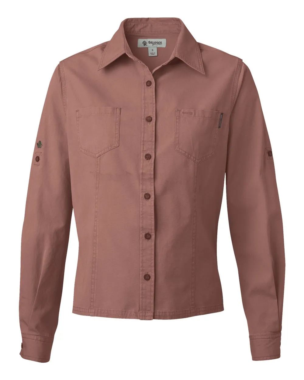 DRI DUCK 8284 Sawtooth Collection Ladies' Mortar Long Sleeve Shirt SKU: 8284