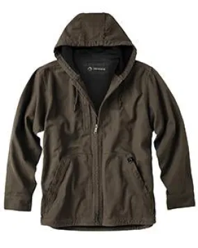 Dri Duck Cotton Canvas/Polyester Thermal Lining Hooded Tall Laredo Jacket DD5090T Tobacco