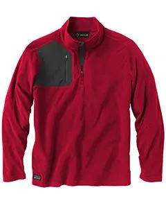 Dri Duck Polyester Nano Fleece Tm 1/4 Zip Interval Pullover 7345 Red