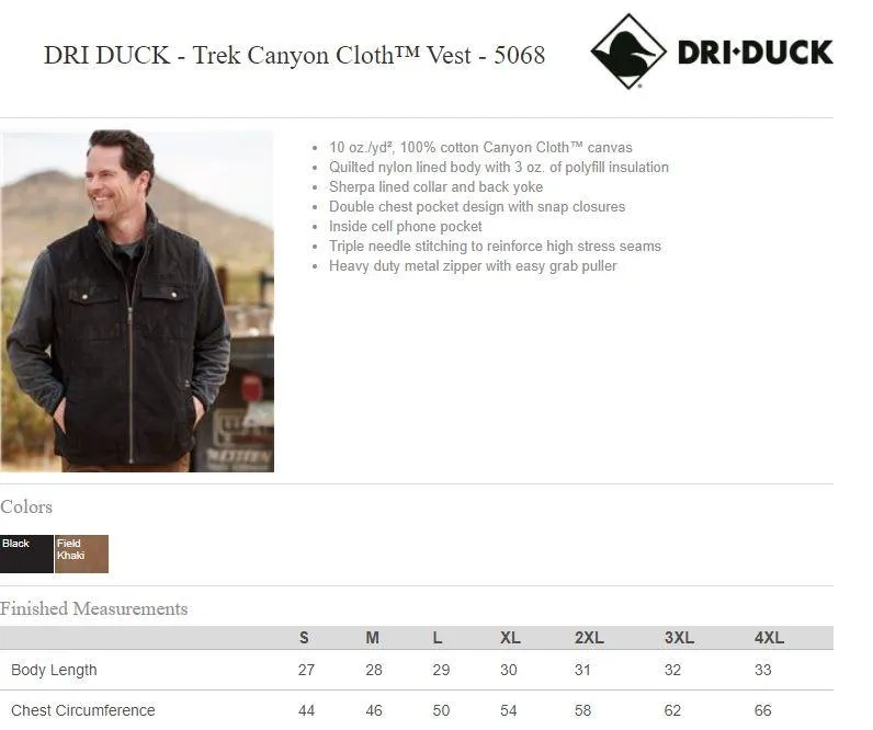 Dri Duck Trek Canyon Vest