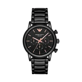 Emporio Armani AR1509 Ceramic Chronograph Men's Watch, Black