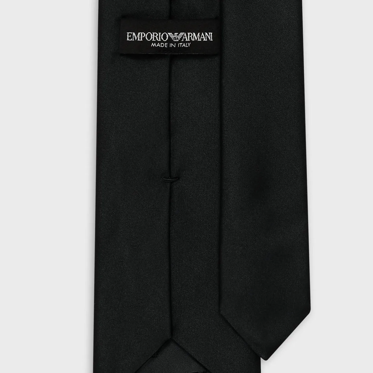 Emporio Armani Pure Silk Black Tie