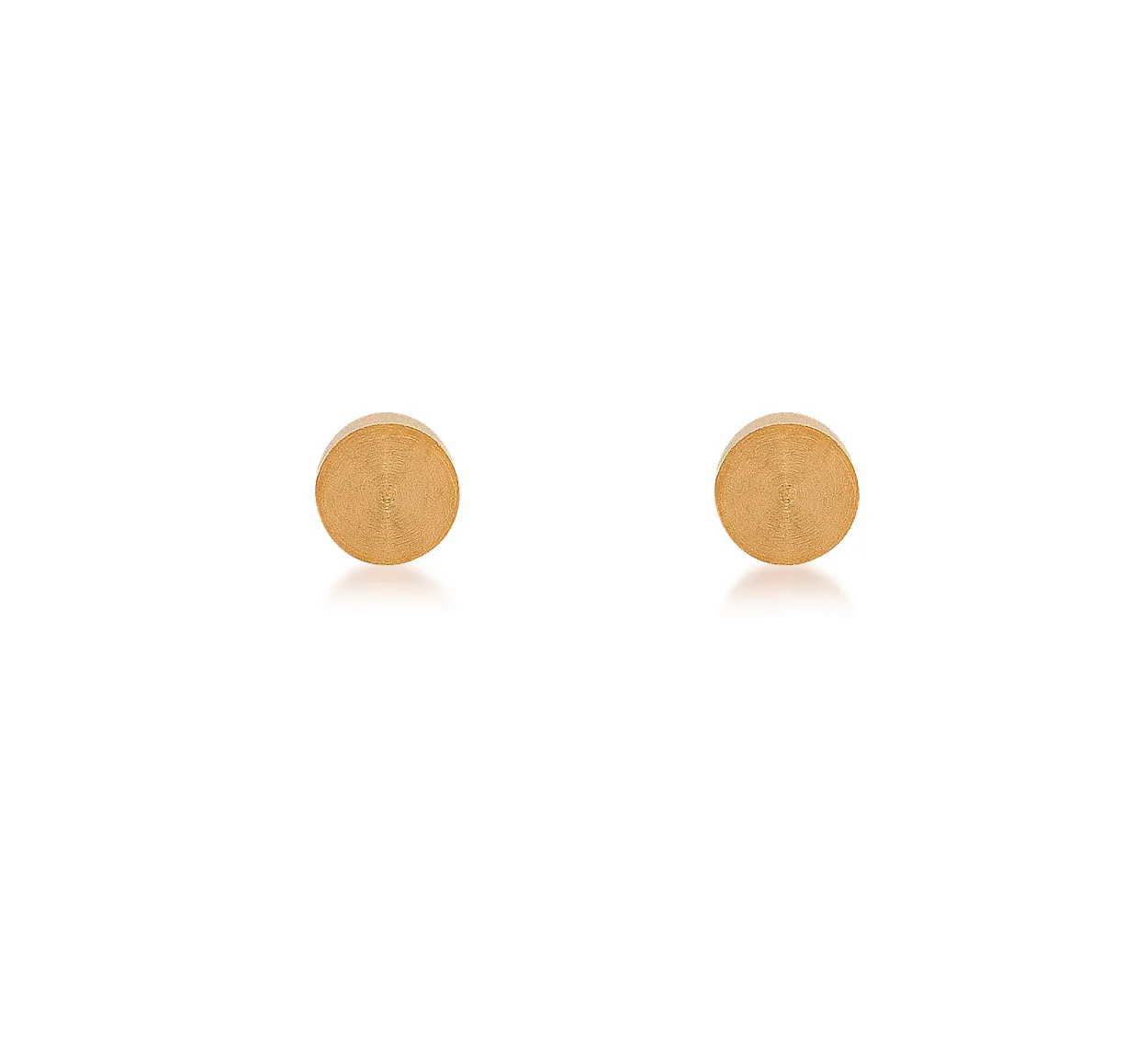 ER003B B.Tiff Plain Round Black Anodized Stainless Steel Stud Earrings