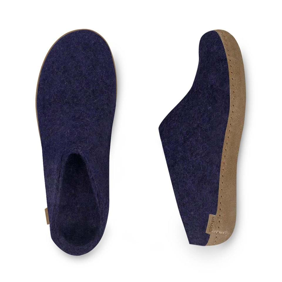 Glerups Slippers: Slip-On, Purple, Leather - B-05