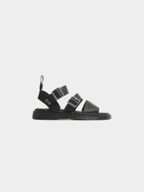 Gryphon Leather Strap Sandal, Black