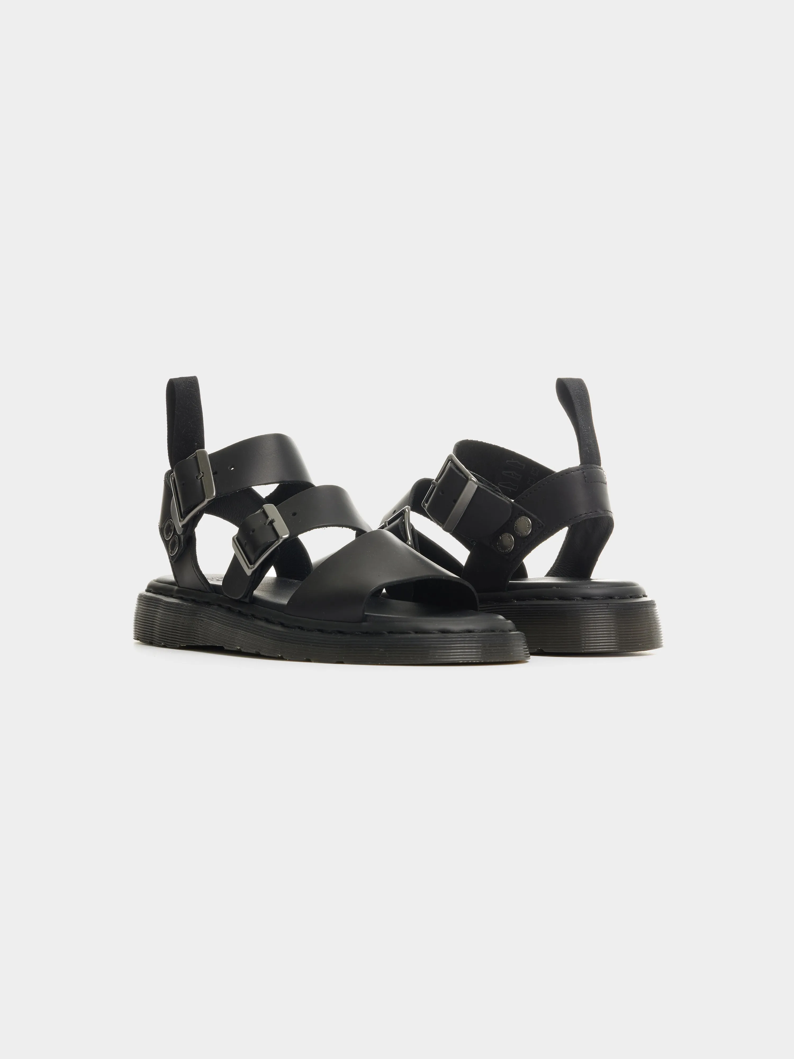 Gryphon Leather Strap Sandal, Black