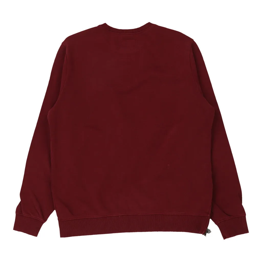 Guess Sweatshirt - Medium Burgundy Cotton Blend