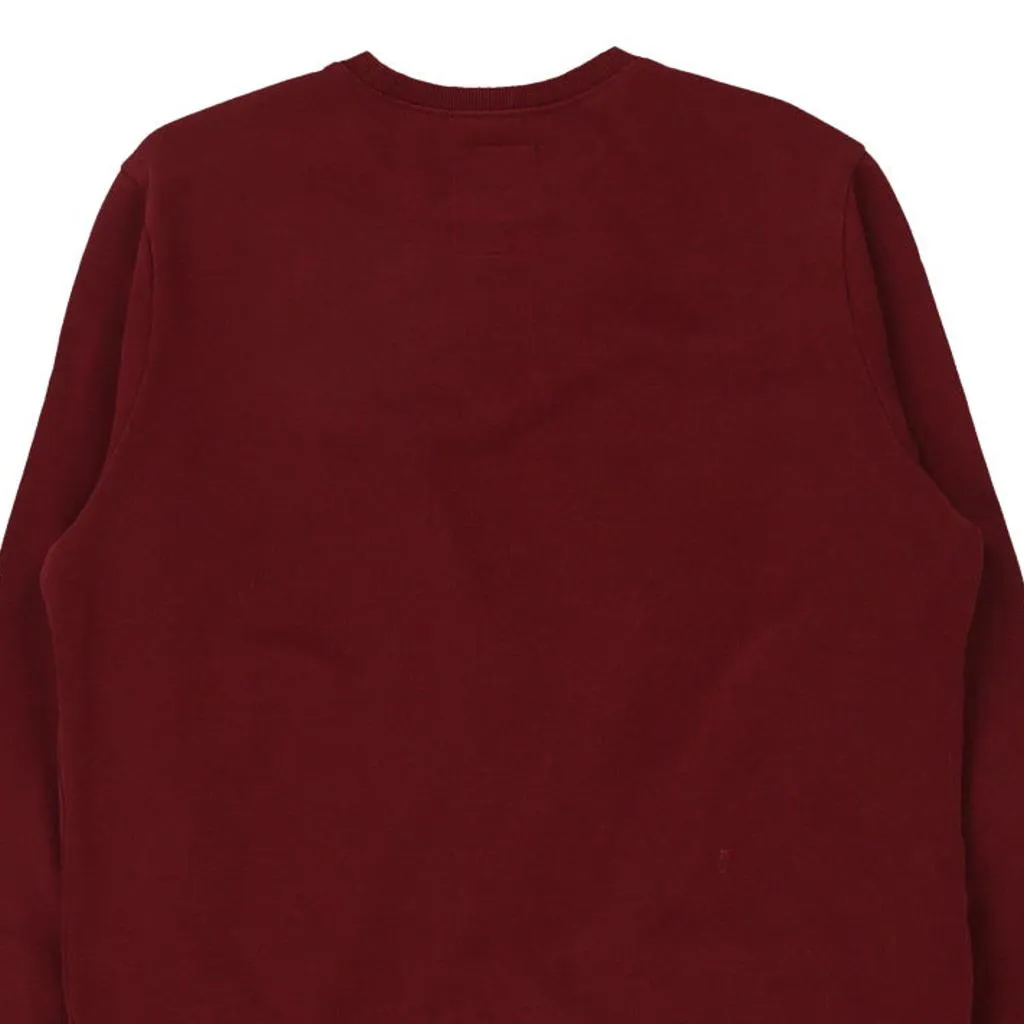 Guess Sweatshirt - Medium Burgundy Cotton Blend