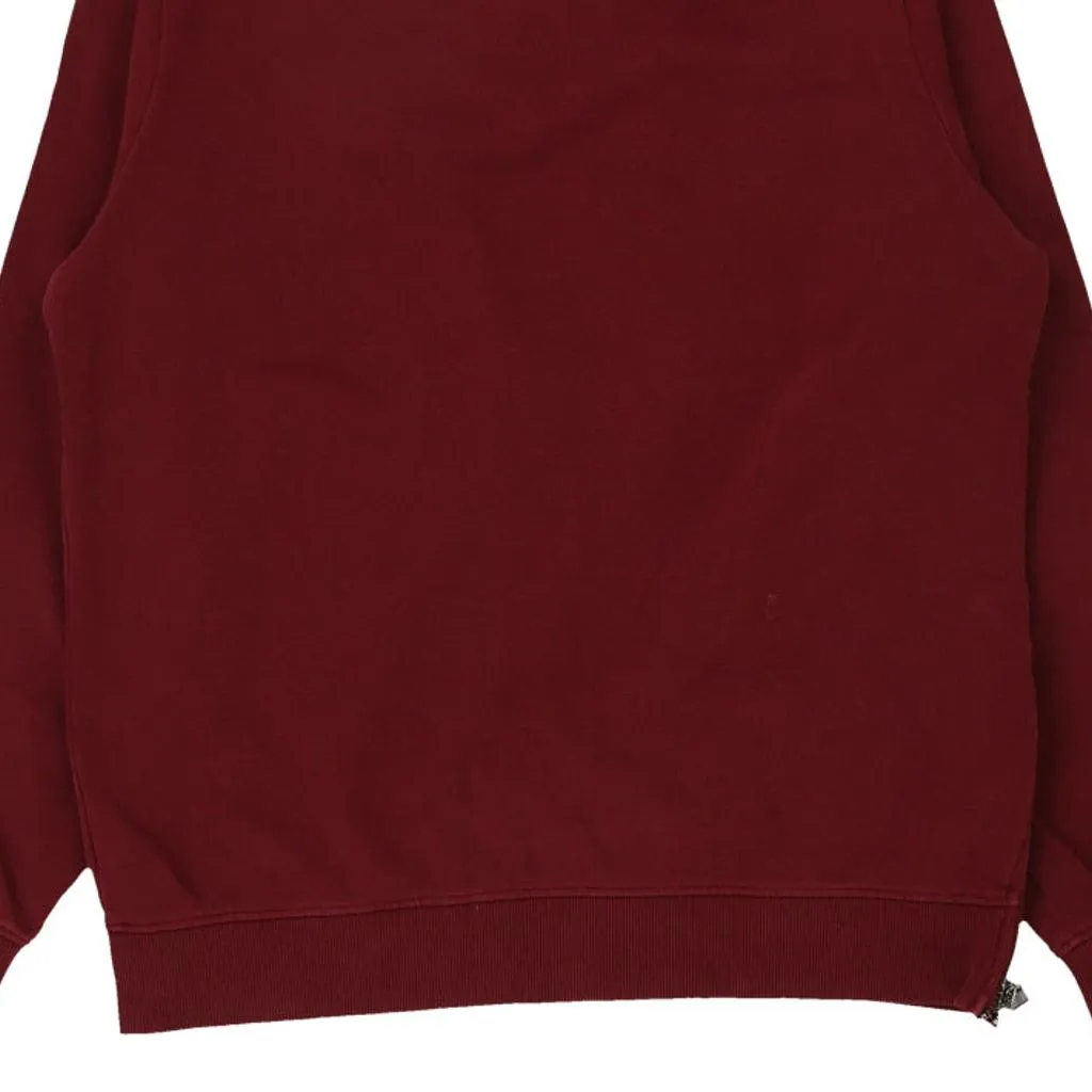 Guess Sweatshirt - Medium Burgundy Cotton Blend