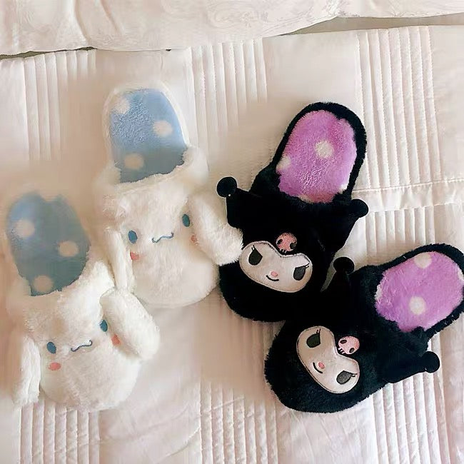 indoor slippers Cinnamoroll style / kuromi style slides