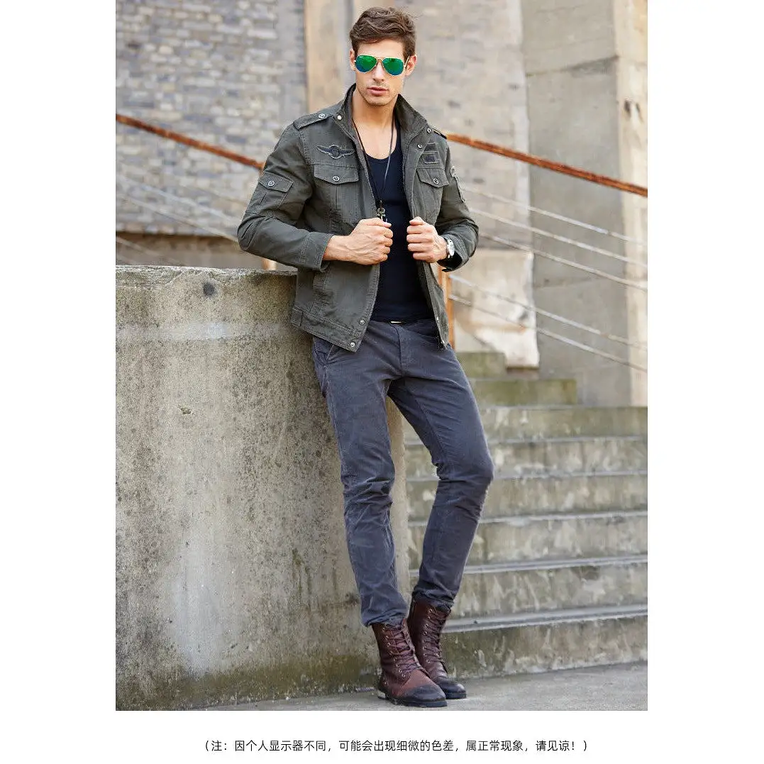 INSOCK-Men's military style casual jacket for autumn & winter.