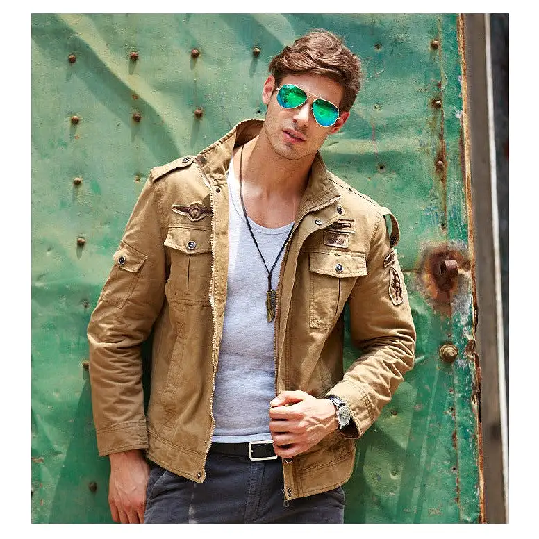 INSOCK-Men's military style casual jacket for autumn & winter.