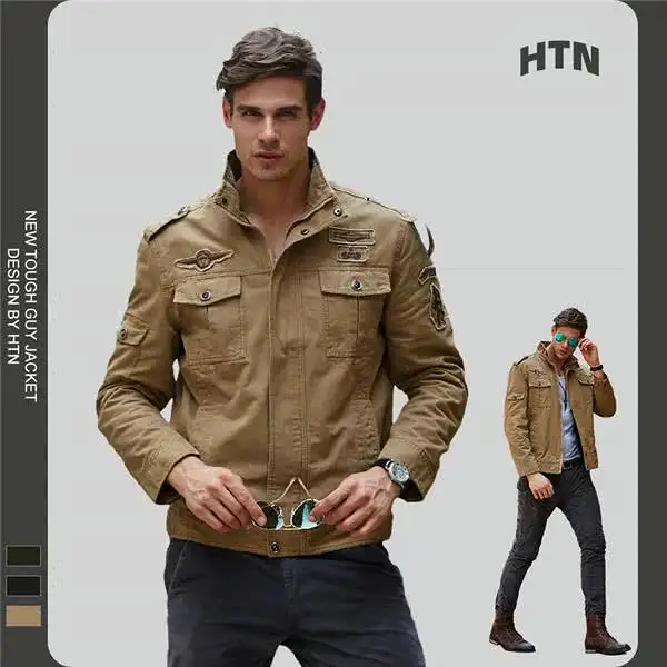 INSOCK-Men's military style casual jacket for autumn & winter.