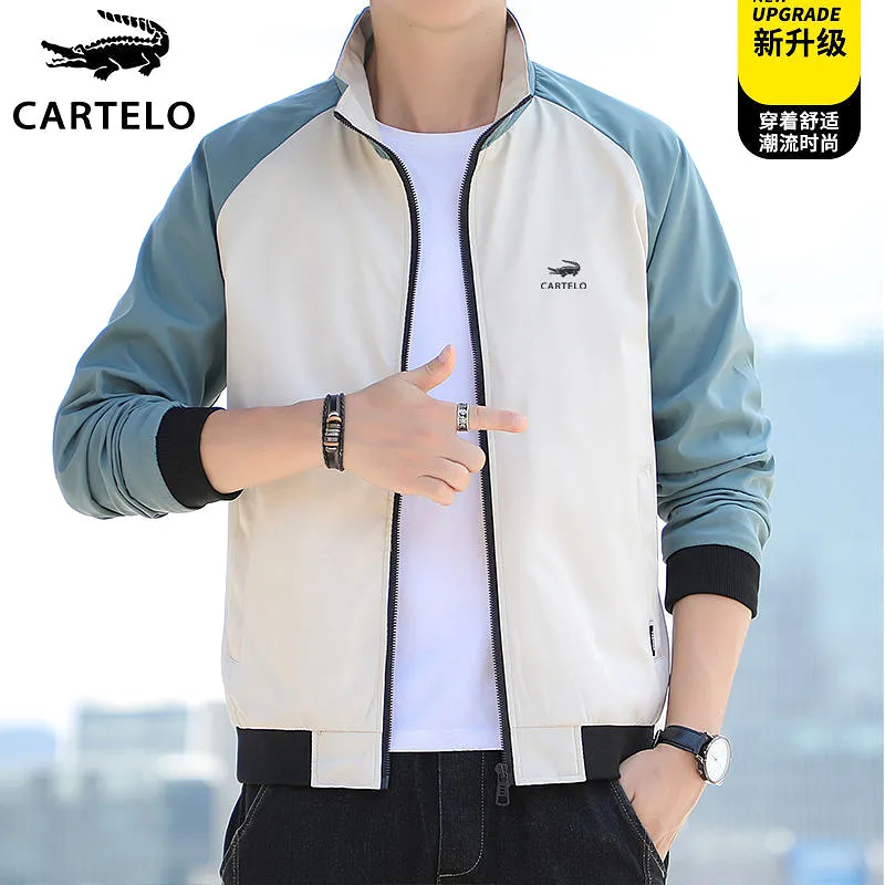 INSTOCK - New Men's Jacket Pu Style Trendy Fashion Color-block