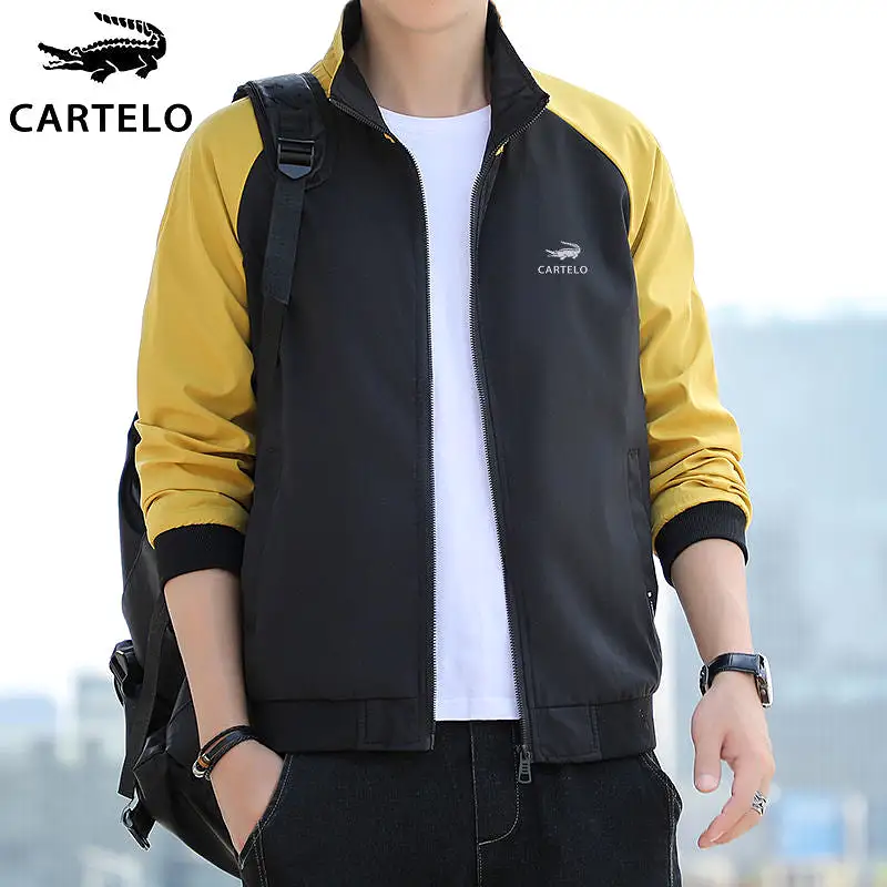 INSTOCK - New Men's Jacket Pu Style Trendy Fashion Color-block