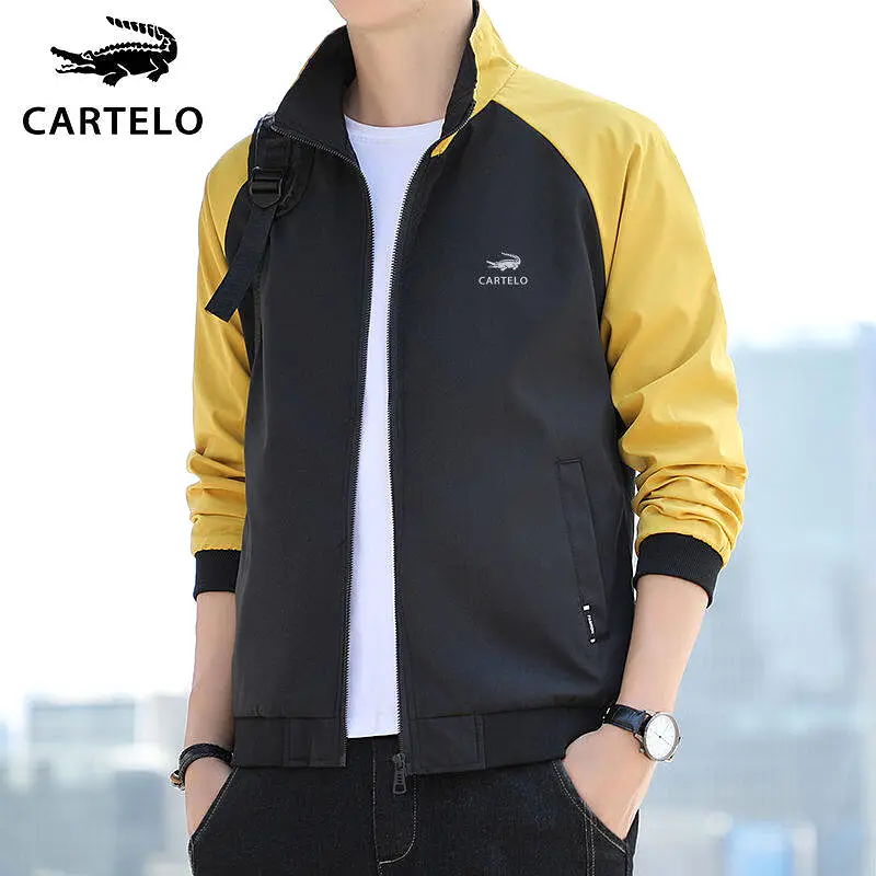 INSTOCK - New Men's Jacket Pu Style Trendy Fashion Color-block