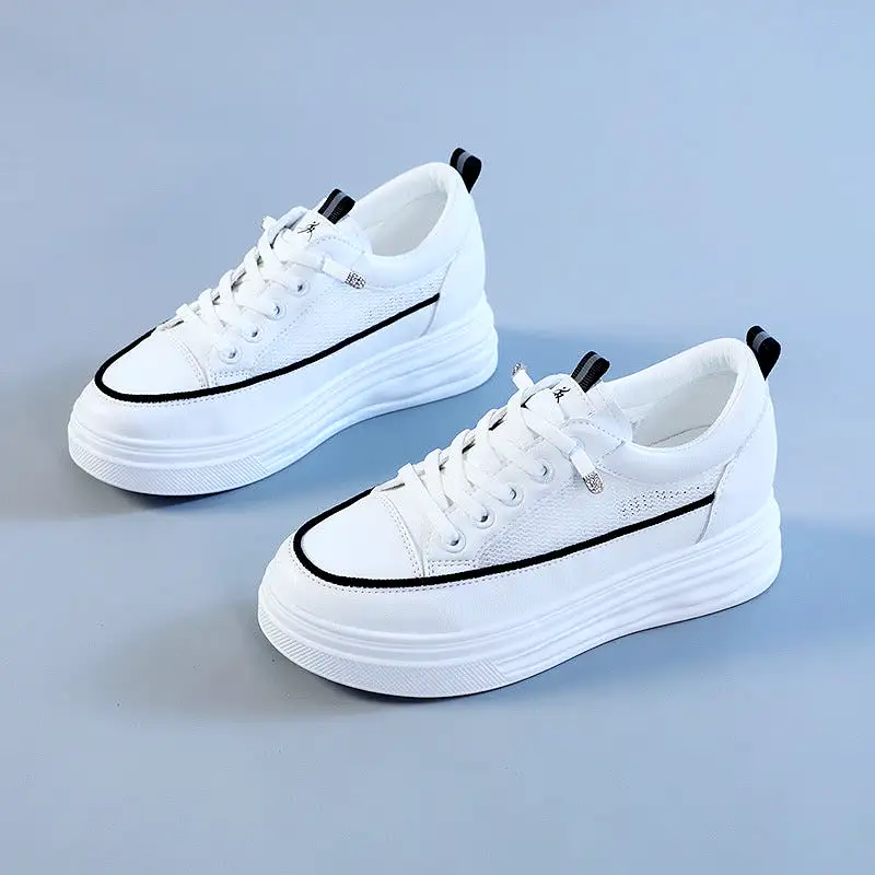 Korean style sports, white, running shoes