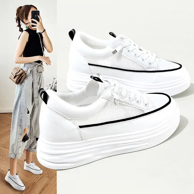 Korean style sports, white, running shoes