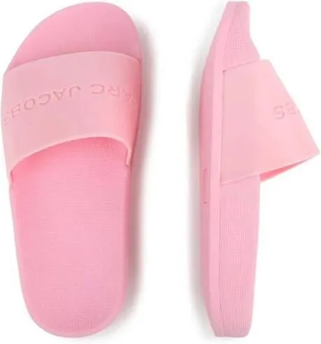 Marc Jacobs Kids Aqua logo-debossed slides Pink