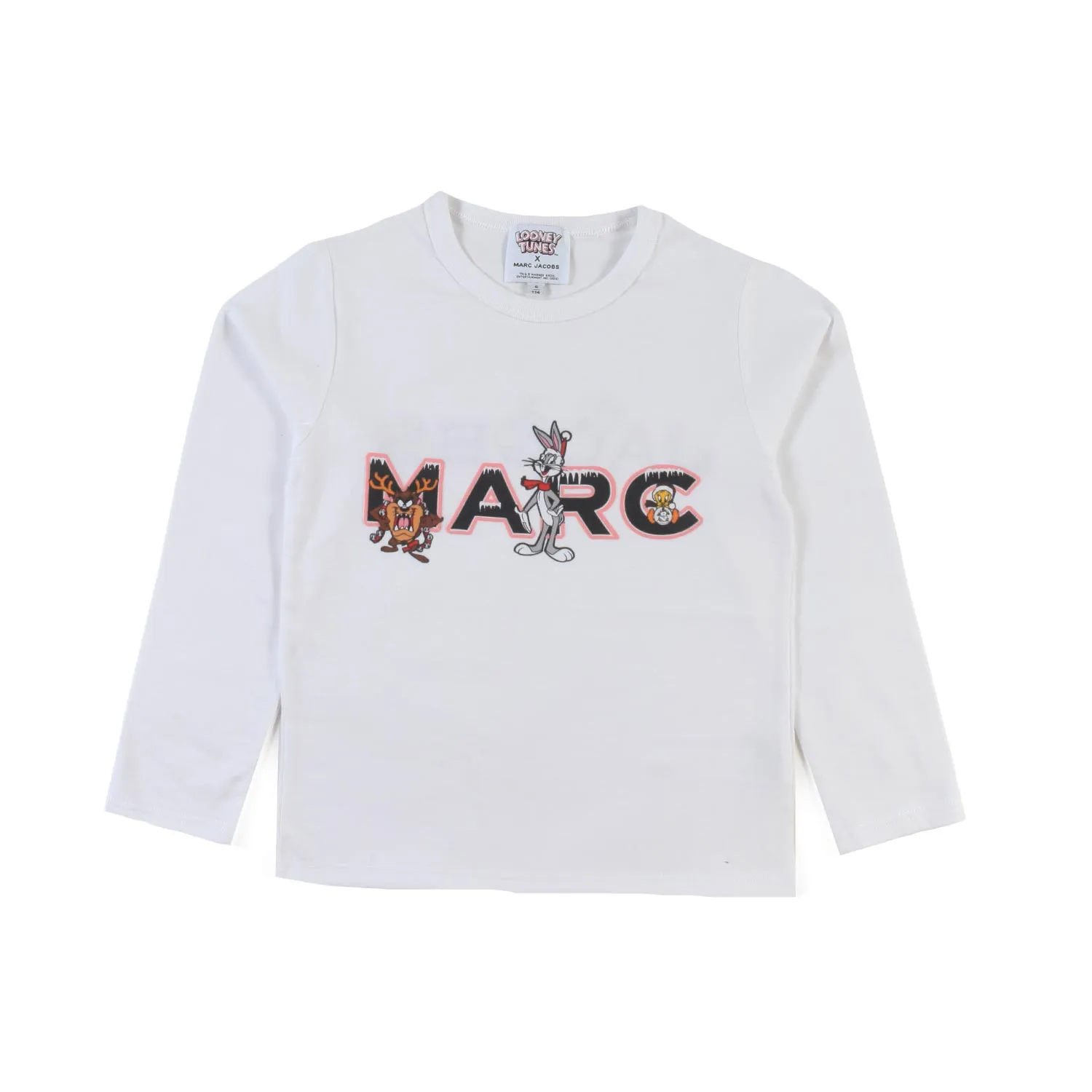 Marc Jacobs Long White Looney Tunes T-Shirt For Girls