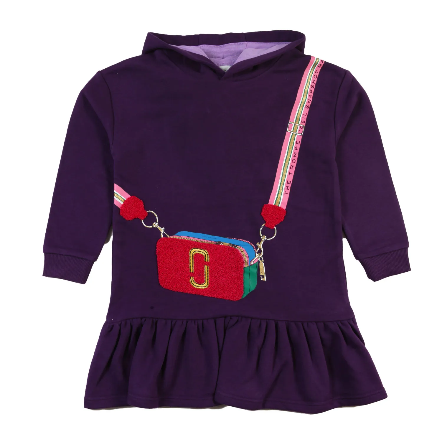 Marc Jacobs Marc Jacobs Purple Sweatshirt Dress For Little Girls