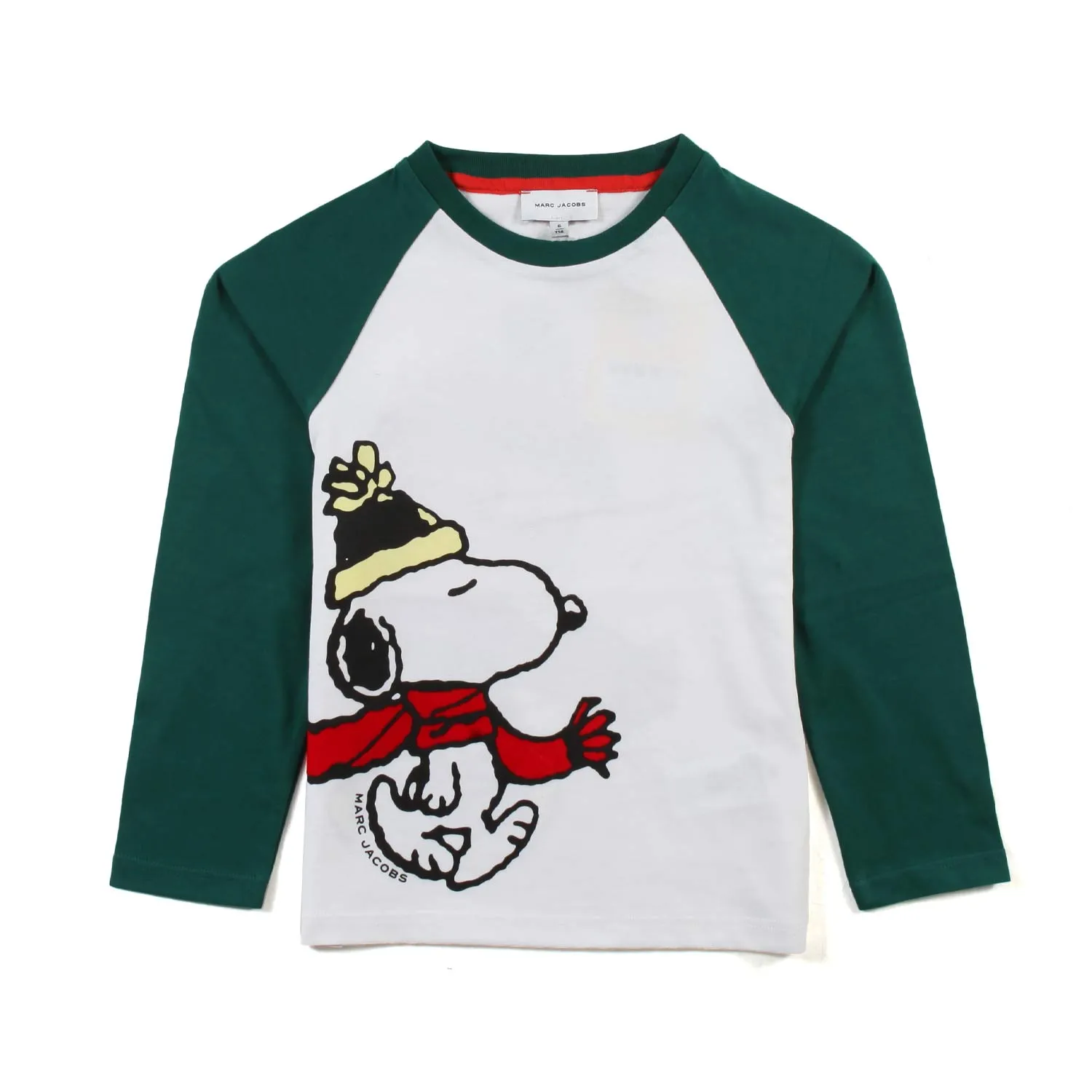 Marc Jacobs Peanuts White And Green Long Sleeve T-Shirt