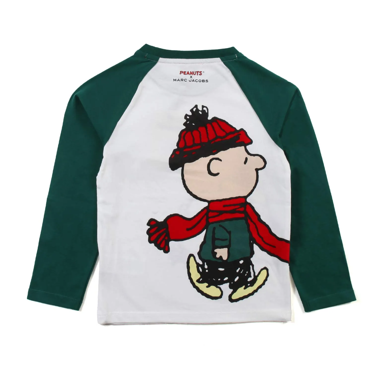 Marc Jacobs Peanuts White And Green Long Sleeve T-Shirt