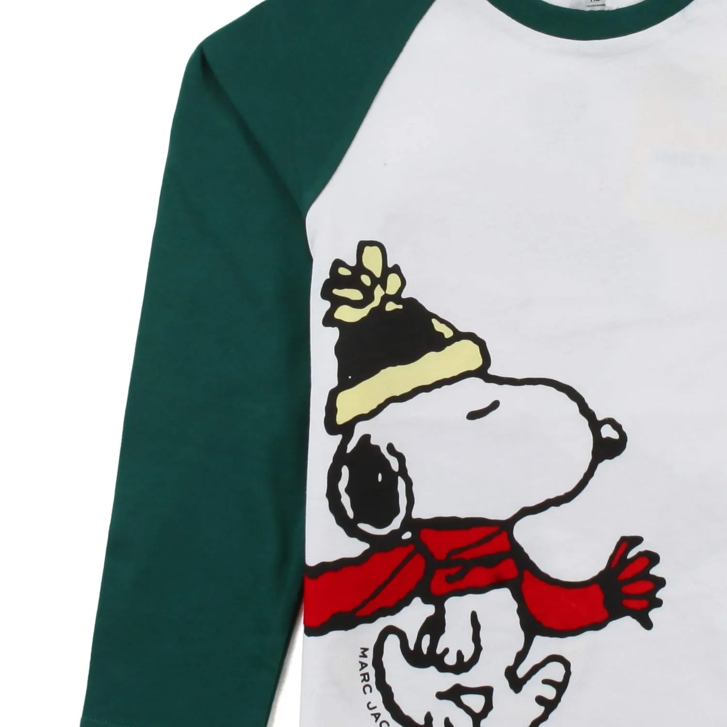 Marc Jacobs Peanuts White And Green Long Sleeve T-Shirt