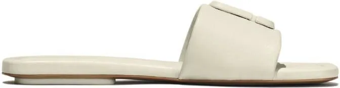 Marc Jacobs The J Marc leather slides Neutrals