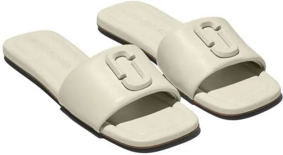 Marc Jacobs The J Marc leather slides Neutrals