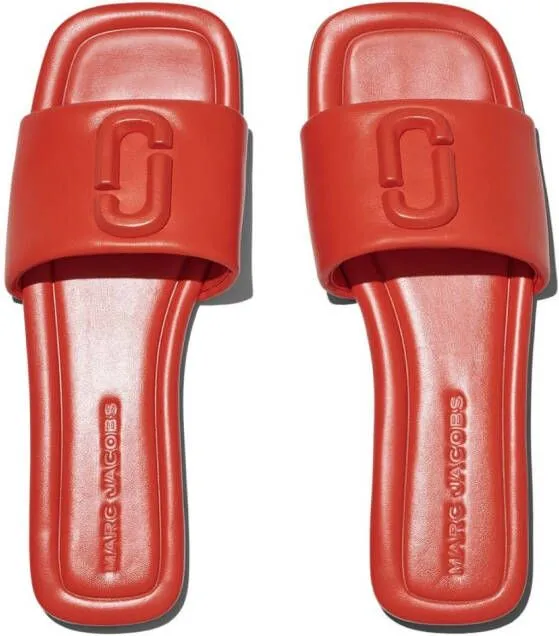 Marc Jacobs The J Marc leather slides Red