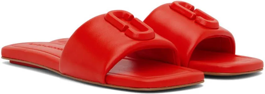 Marc Jacobs The J Marc leather slides Red