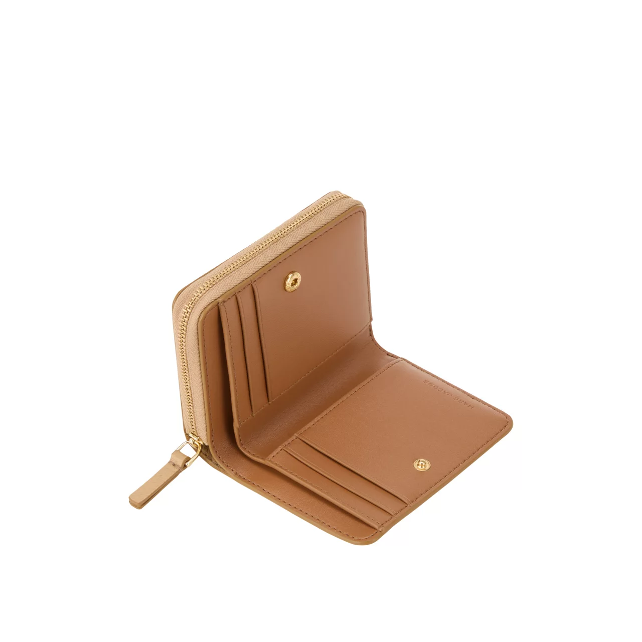 MARC JACOBS The Leather Mini Compact Wallet - Camel