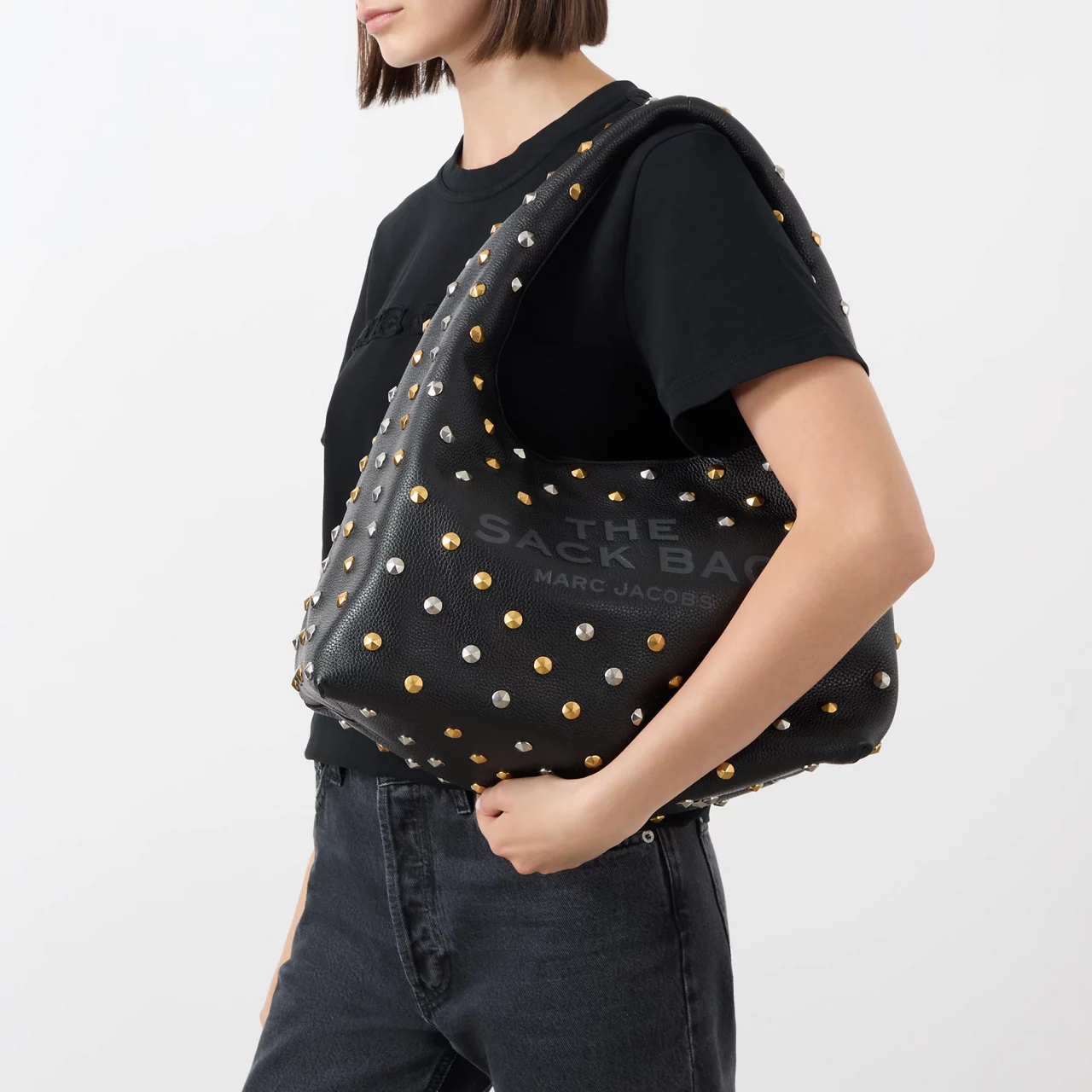 MARC JACOBS The Studded Sack Bag - Black