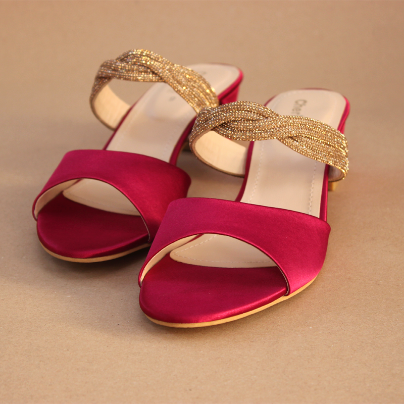 Maroon Fancy & Stylish Slippers for Women