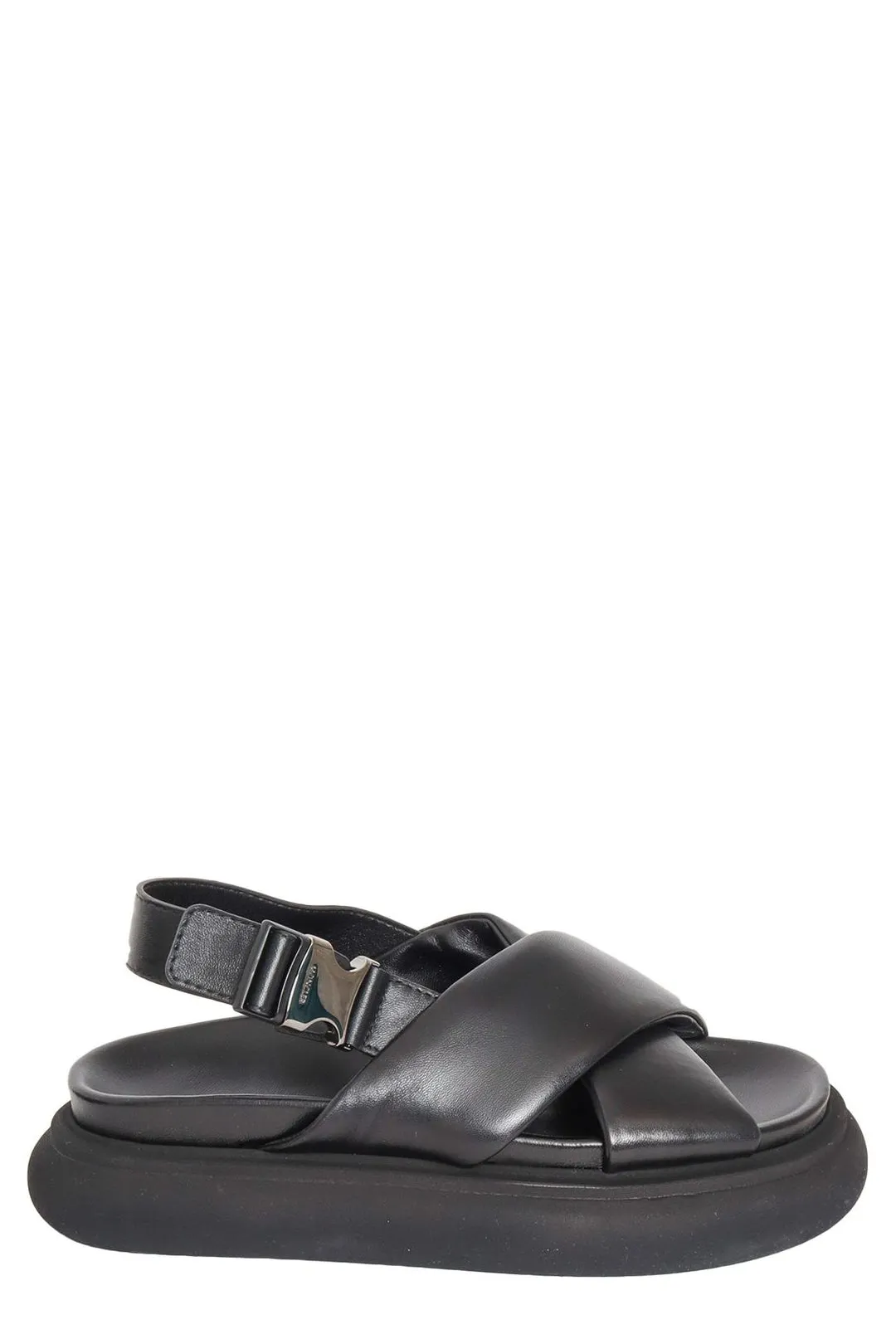 Moncler Cross-Over Strap Buckled Sandals