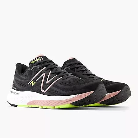 NEW BALANCE WOMEN'S FRESH FOAM 880 V13 BLACK/PINK RUNNING SHOES