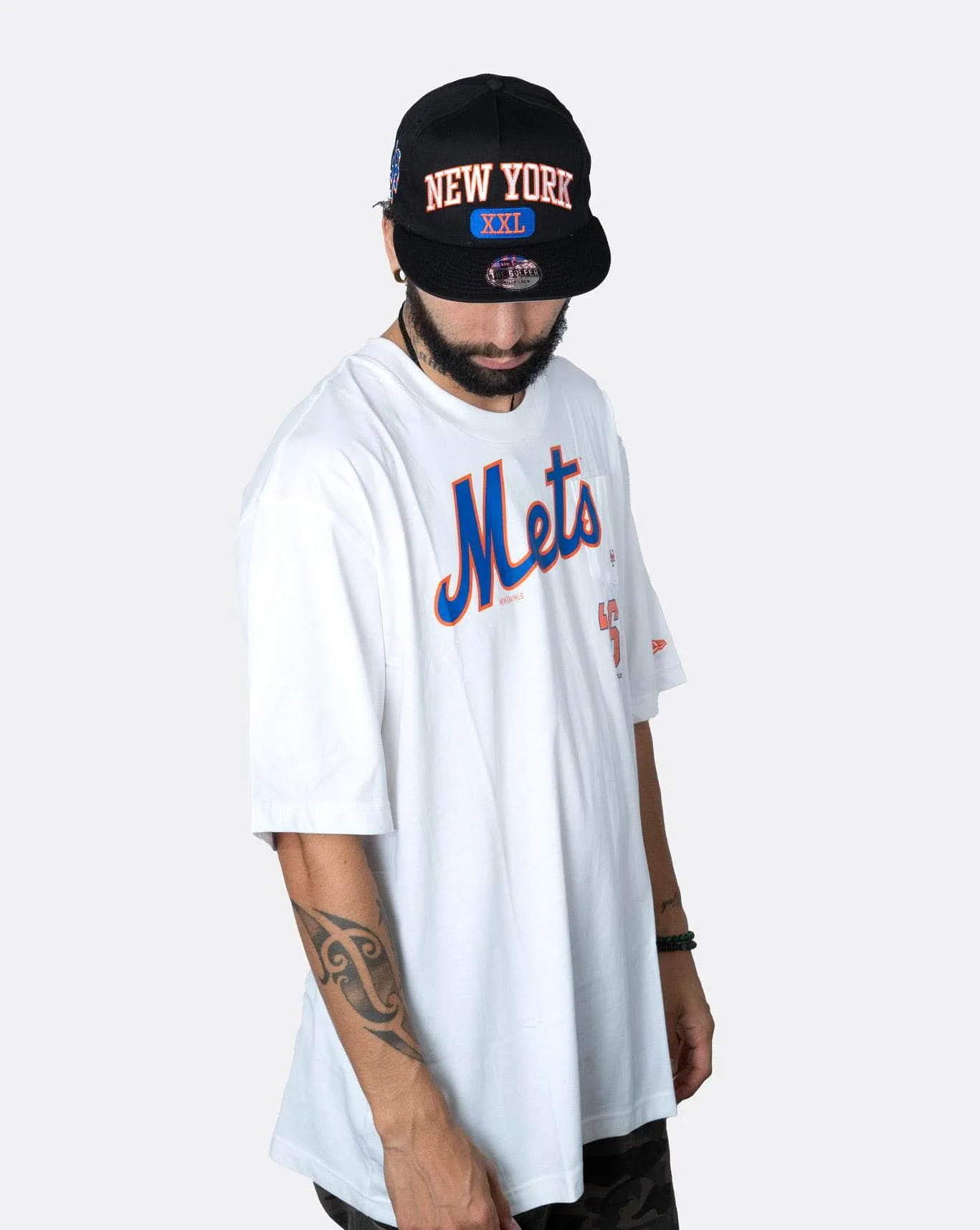 New Era NY Mets Oversized Pocket Tee