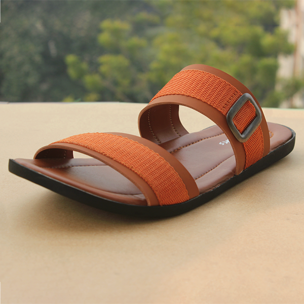 Orange Slippers for men