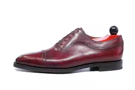 Palacio - MTO - Burgundy Marble Patina - LPB Last - City Rubber Sole