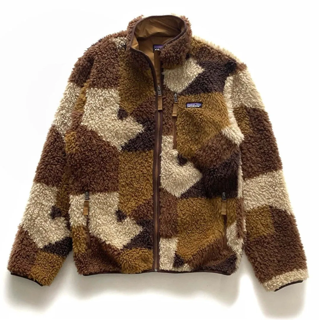 Patagonia Fall ‘14 Deep Pile Blocks Bear Retro X Fleece Cardigan Jacke