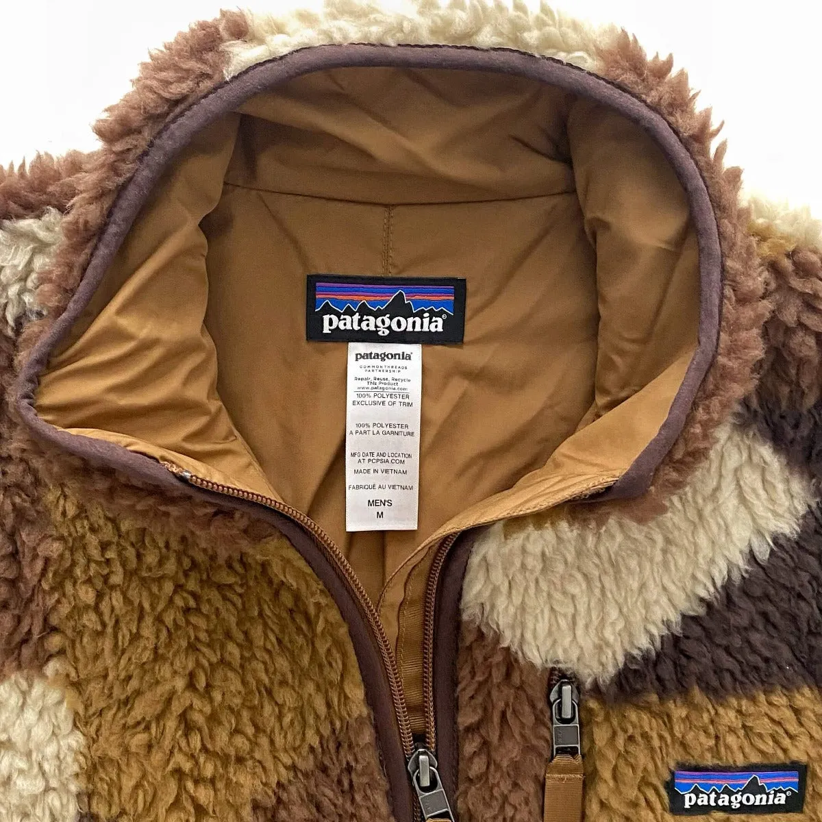 Patagonia Fall ‘14 Deep Pile Blocks Bear Retro X Fleece Cardigan Jacke