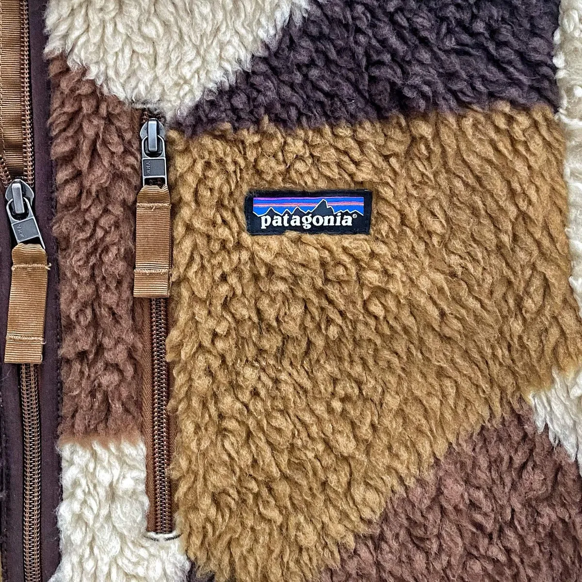 Patagonia Fall ‘14 Deep Pile Blocks Bear Retro X Fleece Cardigan Jacke