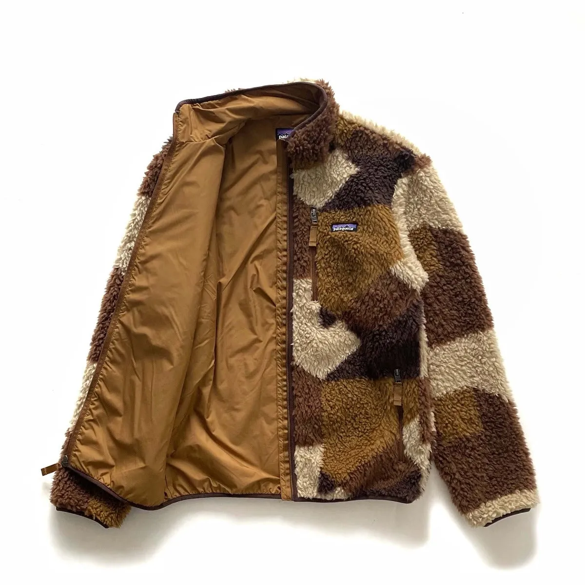 Patagonia Fall ‘14 Deep Pile Blocks Bear Retro X Fleece Cardigan Jacke