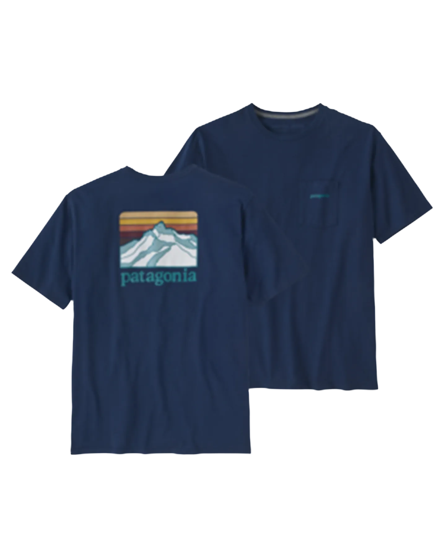 Patagonia Line Logo Ridge Pocket Responsibili-Tee - Lagom Blue