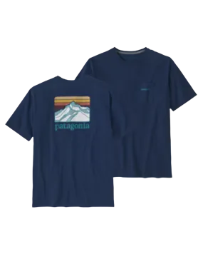 Patagonia Line Logo Ridge Pocket Responsibili-Tee - Lagom Blue