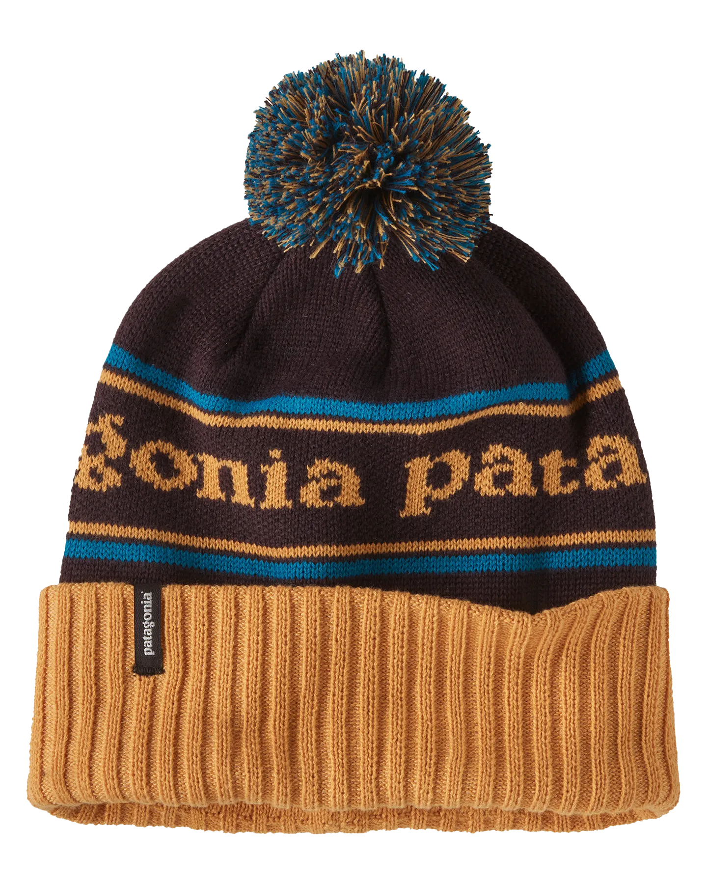 Patagonia Powder Town Beanie - Park Stripe: Dried Mango