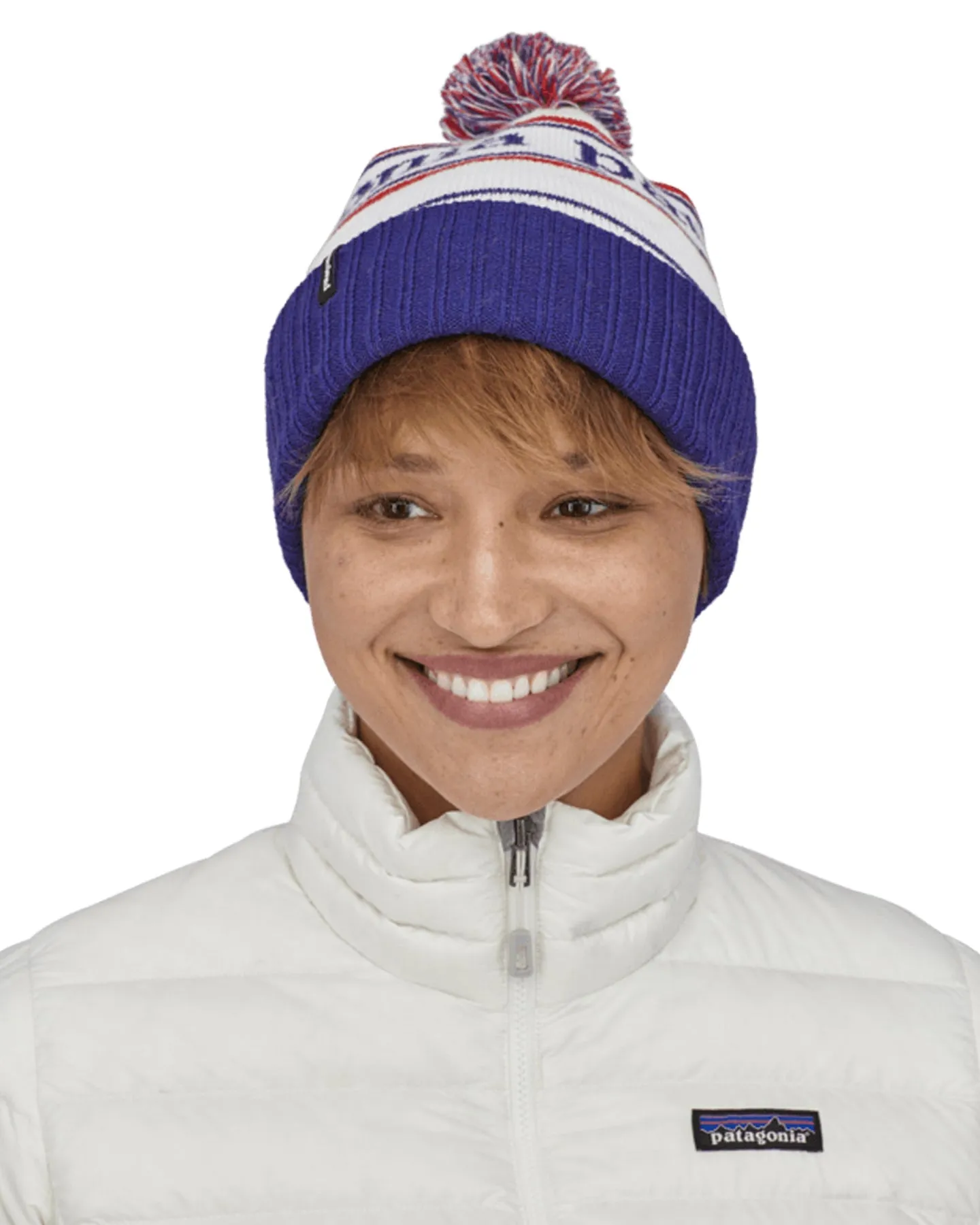 Patagonia Powder Town Beanie - Park Stripe: Viking Blue